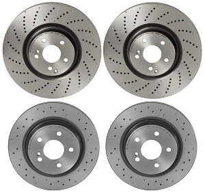 brake disc rotor MB C207 A207 E550 '12 -'14�p�u�����{�t�����g���A�u���[�L�L�b�gX�h�����f�B�X�N���[�^�[ Brembo Front Rear Brake Kit X-Drilled Disc Rotors For MB C207 A207 E550 '12-'14�y���s�A���i�z