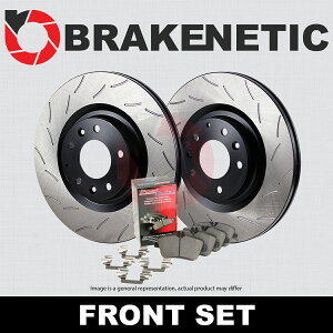 brake disc rotor 12-13W[vSRT8 [FRONT] BRAKENETIC PREMIUM RS SLOT Brake Disc Rotors + POSI QUIET Pads BPK91528