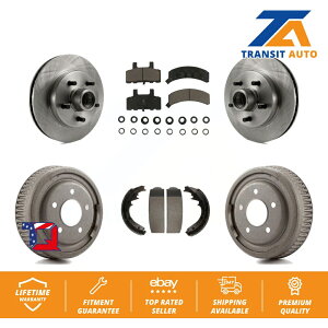brake disc rotor z_bWCCp̃tgAh Front Rear Brake Rotor Hub Ceramic Pad Drum Kit For Chevrolet C1500 Suburban GMC
