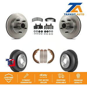 brake disc rotor STOPTECH 126.33138CSR SPORT CRYO Front Rear Brake Rotor Semi-Metallic Pad & Drum Kit For 94-99 Dodge Ram 1500 RWD