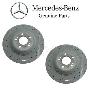 brake disc rotor ZfXW217 W222 S550 S550E 2̃Au[LfBXN[^[̃Zbg{ For Mercedes W217 W222 S550 S550e Set of Two Rear Brake Disc Rotors Genuine