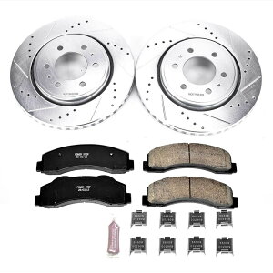 brake disc rotor 2006�N�N2007 Powerstop K3167 Set of Front Z23 Drilled/Slotted Brake Pad/Rotor for 10-18 F150�y���s�A���i�z