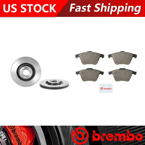 brake disc rotor 2004-2009AEfBS4tgu[L[^[ƃZ~bNu[Lpbh-Brembo OE Fits 2004-2009 Audi S4 Front Brake Rotors & Ceramic Brake Pads - Brembo OE