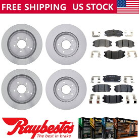 brake disc rotor 2012-2015シボレーキャプチバスポーツフロントリアキットコーティングローターセラミックパッド Fits 2012-2015 Chevrolet Captiva Sport Front Rear Kit Coated Rotors Ceramic Pads
