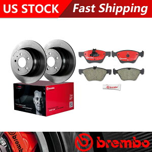 brake disc rotor 1998-2002�����Z�f�X�x���cE430�t�����g�u���[�L���[�^�[�ƃZ���~�b�N�u���[�L�p�b�h�u�����{ Fits 1998-2002 Mercedes-Benz E430 Front Brake Rotors & Ceramic Brake Pads Brembo�y���s�A���i�z