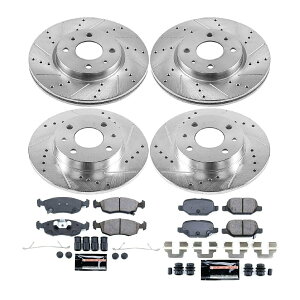 brake disc rotor PowerStop K6291�p�t�H�[�}���X���[�V���O�X�[�y���A1 12-18 FIAT 500�̂��߂̃N���b�N�u���[�L�L�b�g Powerstop K6291 Performance Racing Superior 1-Click Brake Kit for 12-18 Fiat 500�y���s�A���i�z