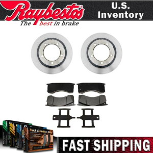 brake disc rotor GMC T6500 2001���A�u���[�L���[�^�[�ƃ��^���b�N�u���[�L�p�b�h�ƃn�[�h�E�F�A For GMC T6500 2001 Rear Brake Rotors and Metallic Brake Pads & Hardware�y���s�A���i�z