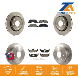 brake disc rotor ebc�u���[�LS1KF1072S1 Front Rear Brake Rotors & Semi-Metallic Pad Kit For Ford F-150 With 7 Lug Wheels�y���s�A���i�z