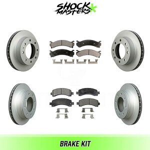 brake disc rotor 2000-2012 Front & Rear S-Metalic Brake Pads & Coated Rotor Kit for 2003-2006 Express 2500