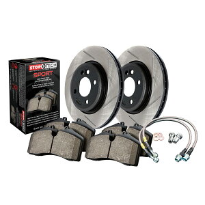 brake disc rotor ���S���i�i�p�t�H�[�}���X�f�B�X�N�u���[�L�p�b�h909.39002 bpf StopTech 977.34008R Sport Disc Brake Kit w/Slotted Rotors Fits 03-06 Cooper�y���s�A���i�z