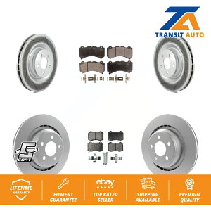 brake disc rotor htc4283-ah Front Rear Coated Disc Brake Rotors Ceramic Pad Kit For Dodge Challenger Charger�y���s�A���i�z