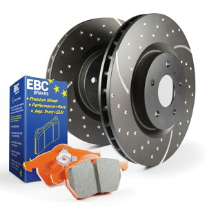 brake disc rotor ebcu[LS13KR1479S13 EBC For Honda Ridgeline 2006-2014 Front Brake Kit S8 Orangestuff, Sold As Kit