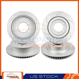 brake disc rotor SHW 17-19�A�E�f�BQ7 Brake Front And Rear Disc Rotors Drilled & Slotted For 2008-2016 Toyota Sequoia