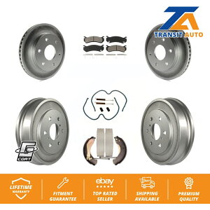 brake disc rotor ebc�u���[�LS2KF1044S2 Front Rear Coat Brake Rotors Semi-Metallic Pad Drum Kit (7Pc) For Chevrolet 1500�y���s�A���i�z