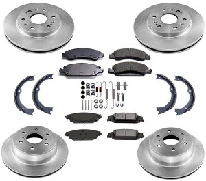 brake disc rotor ebcu[LS2KF1059S2LbgGreenStuff2000 AP Brake Disc Rotors Ceramic Pads Parking Shoes 6 Stud Cadillac Escalade 15-19