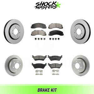 brake disc rotor sppubNs[N345mmu[L[^[2012-16AEfBS4 Front & Rear Ceramic Brake Pad & Coated Rotor Kit for 2015-2018 Ford F-150 Mpb