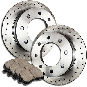 brake disc rotor sppO[345mmNXNX2010-12AEfBs4 2008-11 A1058 FIT 2005 2006 2007 Ford F250 F350 Super Duty 4WD SRW ROTORS PADS FRONT SET