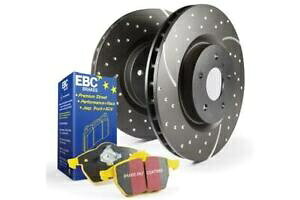 brake disc rotor [AZbg] Brakenetic Premium Cross Drilled Brake Rotors w/Brembo BNP62119.cd EBC Brakes S5KF1450 S5 Kits Yellowstuff and GD Rotors