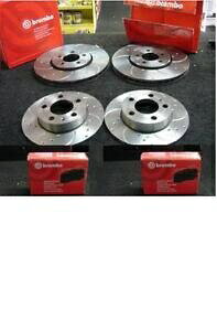 brake disc rotor �p���[crk750Z17 SKODA OCTAVIA 2012 ON TDi VRS BRAKE DISC PADS BREMBO DRILLED GROOVED FRONT REAR�y���s�A���i�z