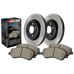 brake disc rotor [f��R] Brakenetic Sport�X���b�g�X���b�g�u���[�L���[�^�[ + posi StopTech 937.34025 Street-2 Wheel Disc Brake Kit w/Slotted Rotors�y���s�A���i�z