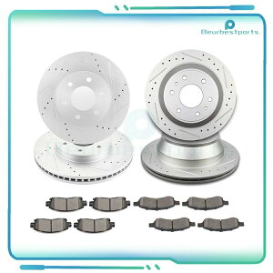 brake disc rotor [�t�����g]�v���~�A��rs�X���b�g�u���[�L���[�^�[ + posi�Â��Â��Z���~�b�N�p�b�h[334mm] BPK91923 For 06 - 09 Chevy Trailblazer SS 6.0L Front Rear Brake Rotors + Ceramic Pads�y���s�A���i�z