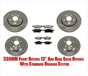 brake disc rotor Crk6177 Powerstop 4 11-19 GRAND CHEROKEE 330MM Front & Solid Rear Disc Brake Rotors Brake Pads 3.6L