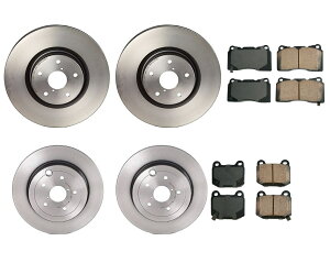 brake disc rotor P1021フィット20072008 2009 2010 2011 Akebono Front & Rear Brake Kit - Perf Pad Disc Rotors For Impreza WRX STI Manual