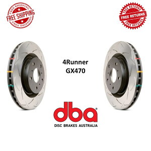 brake disc rotor DBA�X���b�g4000�V���[�YT3�X���b�g�t�����g�u���[�L�f�B�X�N���[�^�[�y�A4runner / gx470 DBA Slotted 4000 Series T3 Slot Front Brake Disc Rotor Pair For 4Runner / GX470