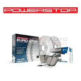 brake disc rotor パワーパワー - フロントフロントドリルとスロット + +その Power Stop EuroStop Disc Brake Pads & Rotor for 2002-2005 BMW 745i 4.4L V8 - zk