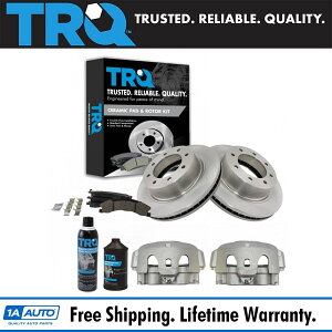 brake disc rotor �f�B�X�N�u���[�L�f�B�X�N�p�b�h�p�b�h���[�^�[s4kr1355 TRQ Front Ceramic Brake Pads & Rotors Fits 12-19 Nissan NV1500 2500 3500�y���s�A���i�z