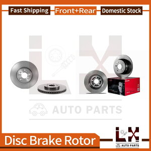 brake disc rotor [tg +A] Brakenetic Premium Cross Drilled Brake Discortors BPRS71418 Front & Rear Brembo Coated OE Brake Rotors Set For Honda Odyssey 2002-2004