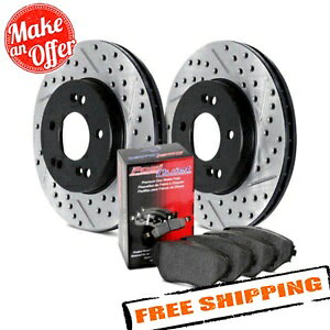 brake disc rotor [�t�����g +���A] Brakenetic Sport Cross Drilled Brake Disc Rotors BSR77365 StopTech Street Drilled & Slotted 1-Piece Rear Brake Kit for 14-15 Chevy Camaro�y���s�A���i�z