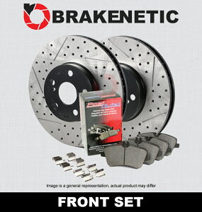 brake disc rotor |VF911 996̂̂ɂɂō4̃Zuu[L[^[̃Zbg FRONT BRAKENETIC PREMIUM Drill Slot Brake Rotors + Ceramic Pads 55.34195.11