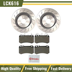 brake disc rotor [f ��R] Brakenetic Sport Drill Slot Brake Rotors +posi�Â��Z���~�b�Nbsk94620 Brembo brake pads and rotors Rear For 2003-2006 Mercedes-Benz SL55 AMG�y���s�A���i�z