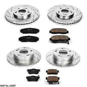brake disc rotor �f�B�X�N�u���[�L���[�^�[���Aebc�u���[�LBSD7700 Power Stop K2297 Front/Rear Z23 Evolution 1-Click Brake Kit for Honda Accord�y���s�A���i�z