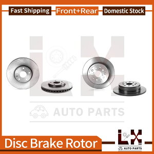 brake disc rotor [tg +A] Brakenetic Premium Slotted Brake Discortors BPRS69238 Front & Rear Brembo Coated OE Brake Rotors Set For 1998-2002 Lexus GS300