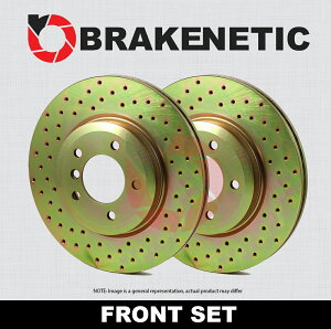 brake disc rotor [�t�����g�Z�b�g] Brakenetic Sport Cross Drilled Brake Disc Rotors BNS33118.CD [FRONT SET] BRAKENETIC SPORT Cross DRILLED Brake Disc Rotors BNS33118.CD�y���s�A���i�z