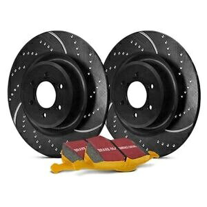 brake disc rotor ���S���i���i�f�B�X�N�u���[�L���[�^�[�t�����g���A4�t�B�b�g�t�B�b�g2007-2010 For Ford Fusion 13-17 EBC Stage 5 Super Street Dimpled & Slotted Rear Brake Kit�y���s�A���i�z