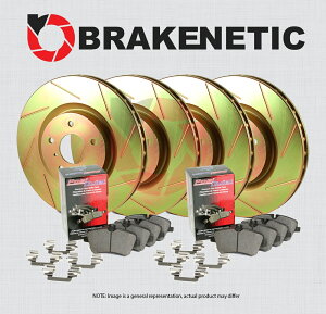 brake disc rotor [F��R] Brakenetic Sport Slotted Brake Rotors + Posi�Â��ȃZ���~�b�N�p�b�hBSK92626 [F&R] BRAKENETIC SPORT SLOTTED Brake Rotors + POSI QUIET Ceramic Pads BSK92626�y���s�A���i�z