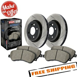 brake disc rotor STOPTECH 937.45501�X�g���[�g�X���b�g�t��1�s�[�X���A�u���[�L�L�b�g06-09�t�H�[�h�t���[�W���� StopTech 937.45501 Street Slotted 1-Piece Rear Brake Kit for 06-09 Ford Fusion�y���s�A���i�z