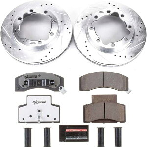 brake disc rotor K1992-36 PowerStop�u���[�L�f�B�X�N�ƃp�b�h�L�b�g2�փZ�b�g�V�{���[�����g���b�N�p K1992-36 Powerstop Brake Disc and Pad Kits 2-Wheel Set Front for Chevy Ram Truck�y���s�A���i�z