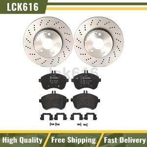 brake disc rotor 2008N2012ÑZfXxcC300̃tgu{u[LLbgu[Lpbhƃ[^[ Front Brembo Brake Kit brake pads and rotors For 2008-2012 Mercedes-Benz C300