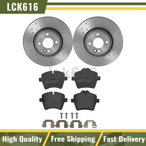 brake disc rotor 2012N2015Ñ~jN[p[̂߂̃u{u[LpbhhƃXbg[^[tg Brembo Brake Pads Drilled & Slotted Rotors Front For 2012-2015 Mini Cooper