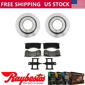 brake disc rotor 2001 GMC T6500p̃ALbgu[L[^[ +^bNpbhƃn[hEFA - CxXg Rear Kit Brake Rotors + Metallic Pads & Hardware For 2001 GMC T6500 - Raybestos