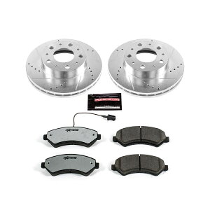 brake disc rotor K7303-36 POWERSTOP 2-wheel�Z�b�g�u���[�L�f�B�X�N�ƃp�b�h�L�b�g�̑O��Promaster1500 K7303-36 Powerstop 2-Wheel Set Brake Disc and Pad Kits Front for ProMaster 1500�y���s�A���i�z