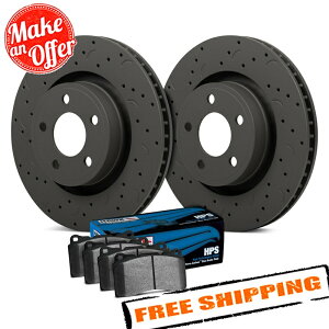 brake disc rotor HAWK HKC4448.559F TALON HPS Drilled��Slotted Front Brake Kit for 11-15 RAM 1500 Hawk HKC4448.559F Talon HPS Drilled & Slotted Front Brake Kit for 11-15 Ram 1500�y���s�A���i�z