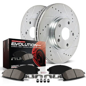 brake disc rotor K1446 PowerStop 2�z�C�[���Z�b�g�u���[�L�f�B�X�N�ƃp�b�h�L�b�g�̌��̃V�{���[�R���x�b�g K1446 Powerstop 2-Wheel Set Brake Disc and Pad Kits Rear for Chevy Corvette�y���s�A���i�z