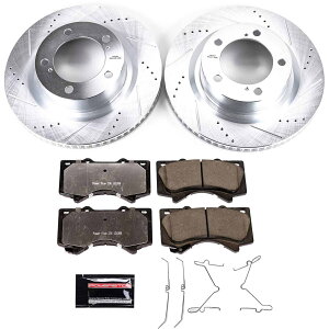 brake disc rotor p[Xgbv1 07-20g^chp̋ɒ[Z36gbNgEu[LLbgNbN Power Stop 1-Click Extreme Z36 Truck & Tow Brake Kit for 07-20 Toyota Tundra
