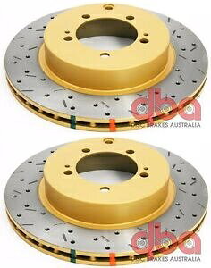 brake disc rotor 2004-2017�̃X�o��WRX STI�^�[�{DBA�t�����g�h�����ƃX���b�g�t���u���[�L���[�^�[ FOR 2004-2017 SUBARU WRX STI TURBO DBA FRONT DRILLED AND SLOTTED BRAKE ROTORS�y���s�A���i�z