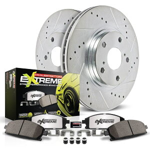 brake disc rotor K7030-26 PowerStop Brake Disc and Pad Kits 2�փZ�b�g�q�����_�C�W�F�l�V�X K7030-26 Powerstop Brake Disc and Pad Kits 2-Wheel Set Front for Hyundai Genesis�y���s�A���i�z